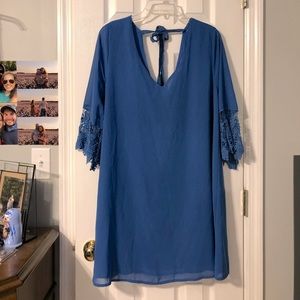 Altar’d State - Long-sleeved Blue Dress - Large